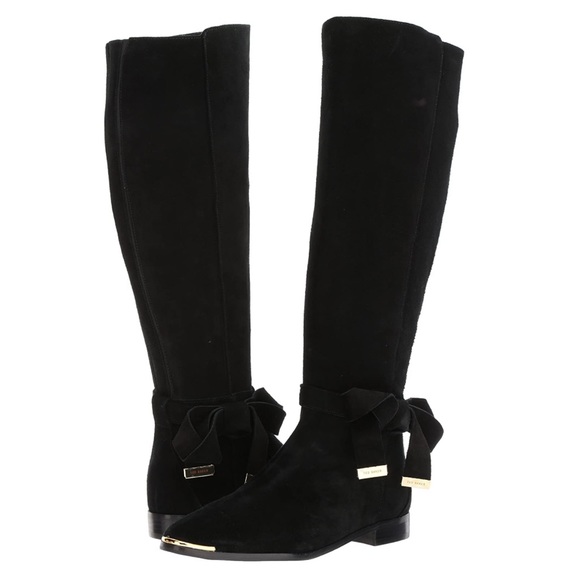 Ted Baker London Alramib Suede Tall Boots In Black
